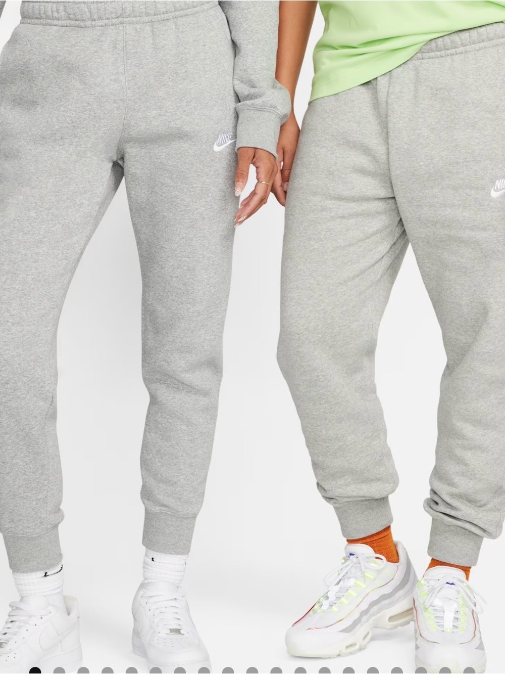 Nike Light Gray Sweatpants with White Swoosh